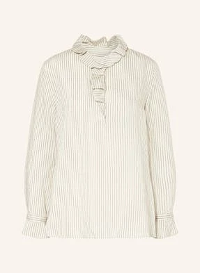 Claudie Pierlot Bluzka Z Wolantami beige