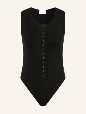 Claudie Pierlot Body Z Dzianiny schwarz CZARNY
