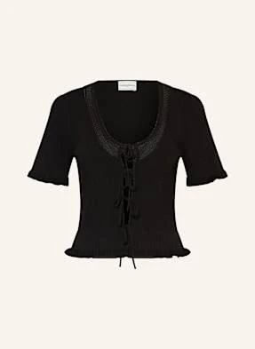 Claudie Pierlot Dzianinowa Koszulka schwarz