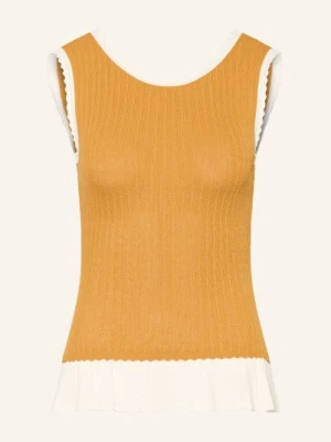 Claudie Pierlot Dzianinowy Top orange