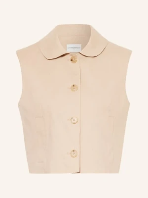 Claudie Pierlot Kamizelka Blezerowa Z Lnem beige