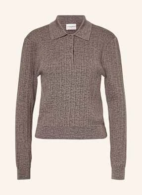 Claudie Pierlot Koszulka Polo Z Dzianiny beige