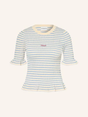 Claudie Pierlot Koszulka Z Falbanami blau