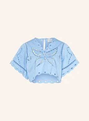 Claudie Pierlot Krótka Bluza Z Ażurowej Koronki blau