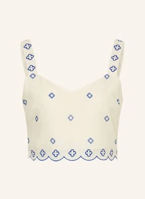 Claudie Pierlot Krótka Bluzka Bez Rękawów beige