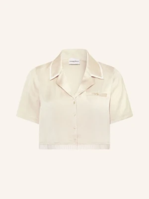Claudie Pierlot Krótka Bluzka Z Satyny beige