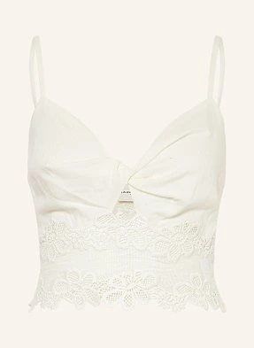 Claudie Pierlot Krótki Top Z Koronką weiss
