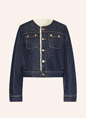 Claudie Pierlot Kurtka Jeansowa Ze Sztucznym Futrem blau