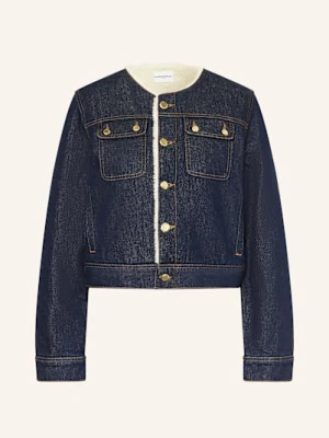 Claudie Pierlot Kurtka Jeansowa Ze Sztucznym Futrem blau