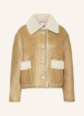 Claudie Pierlot Kurtka Skórzana beige