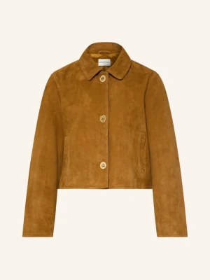Claudie Pierlot Kurtka Skórzana beige KONIAKOWY