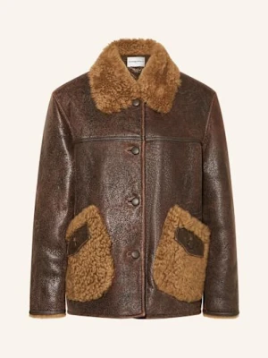 Claudie Pierlot Kurtka Skórzana braun