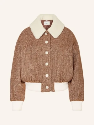 Claudie Pierlot Kurtka Z Odpinanym Kołnierzem beige