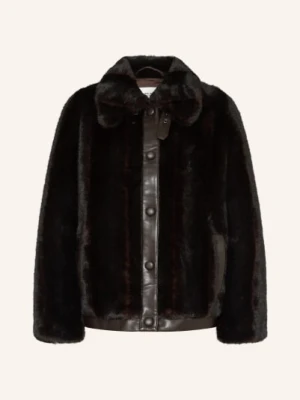 Claudie Pierlot Kurtka Ze Sztucznego Futra braun