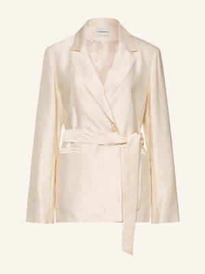 Claudie Pierlot Satynowa Marynarka weiss ECRU