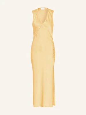 Claudie Pierlot Satynowa Sukienka gelb