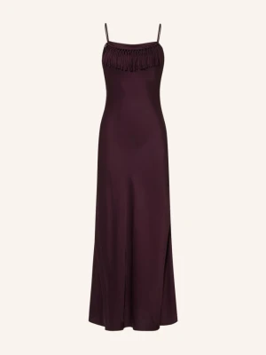 Claudie Pierlot Satynowa Sukienka lila CIEMNOCZERWONY