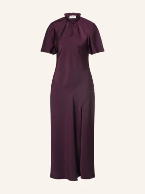 Claudie Pierlot Satynowa Sukienka Z Falbankami lila FIOLETOWY