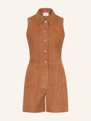 Claudie Pierlot Skórzany Kombinezon braun