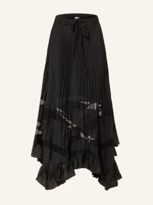Claudie Pierlot Spódnica Plisowana Z Siateczką schwarz