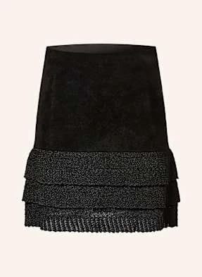 Claudie Pierlot Spódnica Z Materiału Frotte Marcelina Z Koronką schwarz