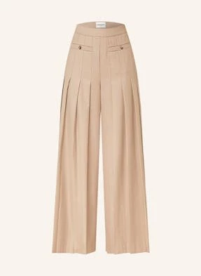 Claudie Pierlot Spodnie Marlena Z Plisami beige