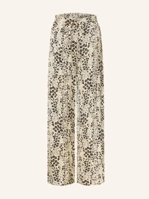 Claudie Pierlot Spodnie Marlene Z Satyny beige