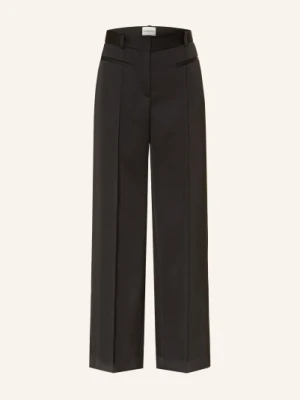 Claudie Pierlot Spodnie Marlene Z Satyny schwarz