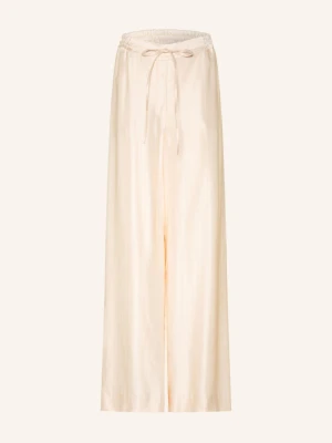 Claudie Pierlot Spodnie Satynowe beige