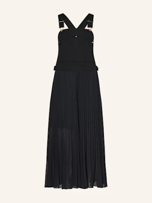 Claudie Pierlot Sukienka Ogrodniczka Z Mieszanki Materiałów schwarz