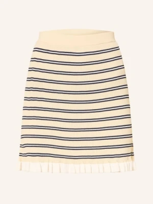 Claudie Pierlot Sukienka Z Dzianiny Z Falbanami beige