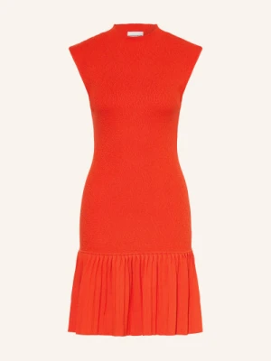 Claudie Pierlot Sukienka Z Dzianiny Z Plisami orange