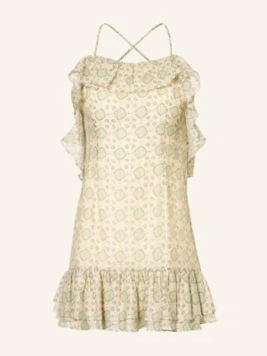 Claudie Pierlot Sukienka Z Falbanami beige