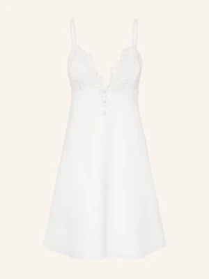 Claudie Pierlot Sukienka Z Lnu I Koronki weiss