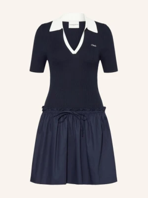 Claudie Pierlot Sukienka Z Mieszanki Materiałów blau