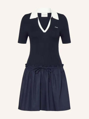 Claudie Pierlot Sukienka Z Mieszanki Materiałów blau