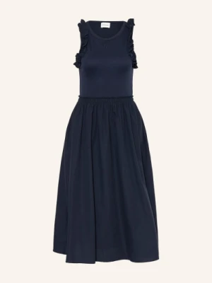 Claudie Pierlot Sukienka Z Mieszanki Materiałów Z Falbanami blau