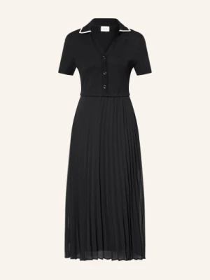 Claudie Pierlot Sukienka Z Mieszanki Materiałów Z Plisami schwarz