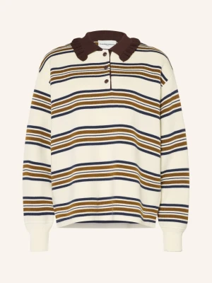 Claudie Pierlot Sweter Z Falbankami beige