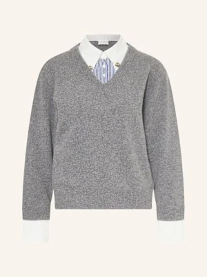 Claudie Pierlot Sweter Z Mieszanki Materiałów grau