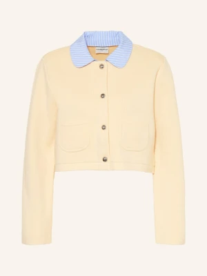 Claudie Pierlot Sweter Z Odpinanym Kołnierzem weiss biały