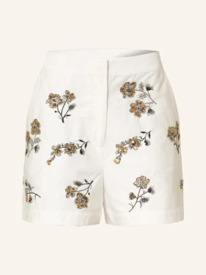 Claudie Pierlot Szorty Z Cekinami I Ozdobnymi Perełkami weiss