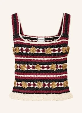 Claudie Pierlot Top Szydełkowy Morette rot