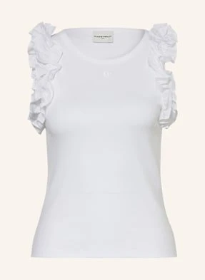 Claudie Pierlot Top Z Falbankami weiss