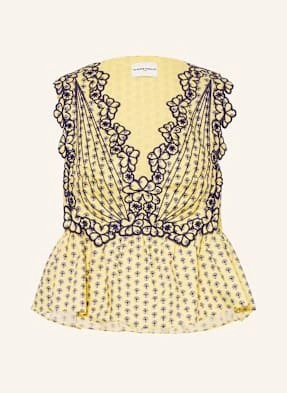 Claudie Pierlot Top Z Wolantami gelb