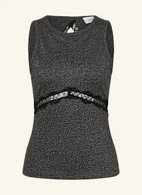 Claudie Pierlot Top Z Wycięciem I Błyszczącą Przędzą grau