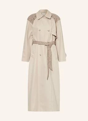 Claudie Pierlot Trencz Z Mieszanki Materiałów beige