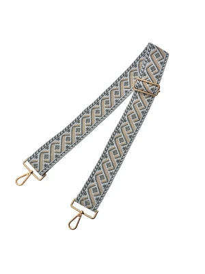 Clayre & Eef Pasek w kolorze szaro-beżowym do torebki - 140 x 5 cm rozmiar: onesize