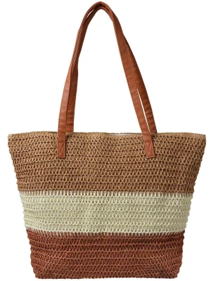 Clayre & Eef Shopper bag w kolorze brązowym - 50 x 40 x 13 cm rozmiar: onesize