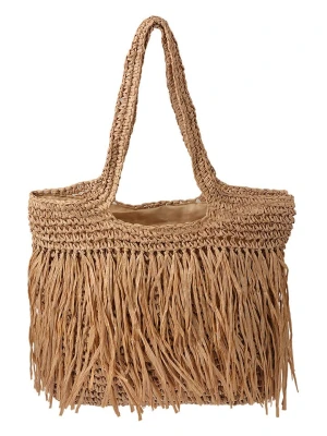 Clayre & Eef Torebka w kolorze jasnobrązowym - 42 x 42 x 1 cm rozmiar: onesize